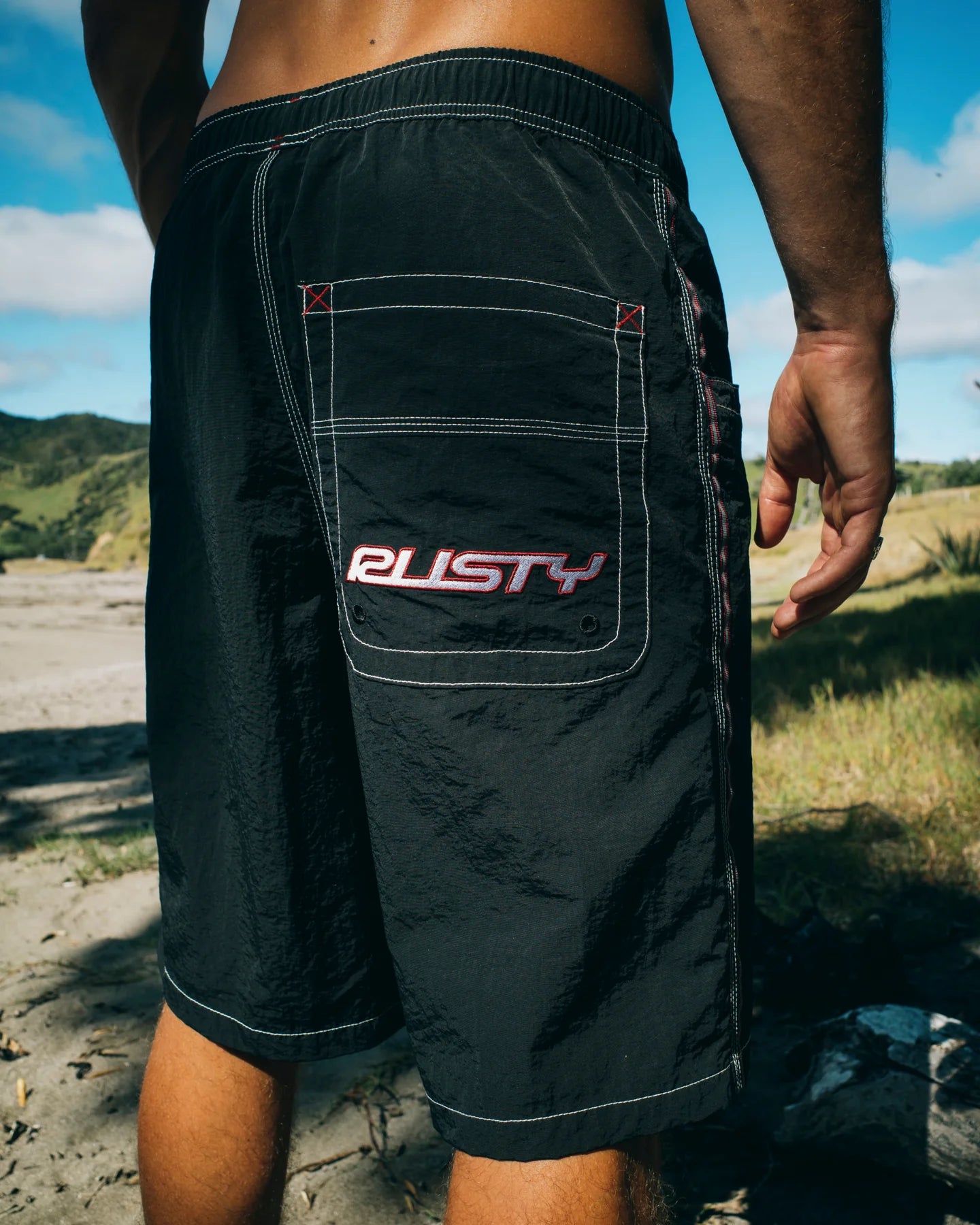 RUSTY FLIP DADDY 22" ELASTIC WAIST BOARDSHORTS