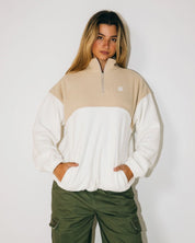 RUSTY TONAL DIVISION HALF ZIP POLAR FLEECE