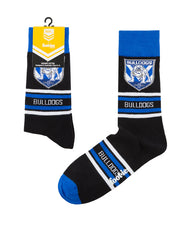 NRL CANTERBURY BULLDOGS STRIPE ORGANIC COTTON SOCK