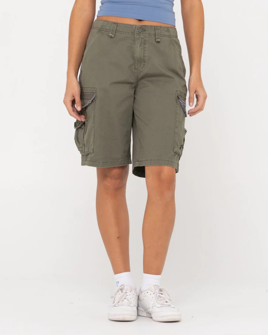 RUSTY TANK GIRL LOW RISE LOOSE FIT CARGO SHORT