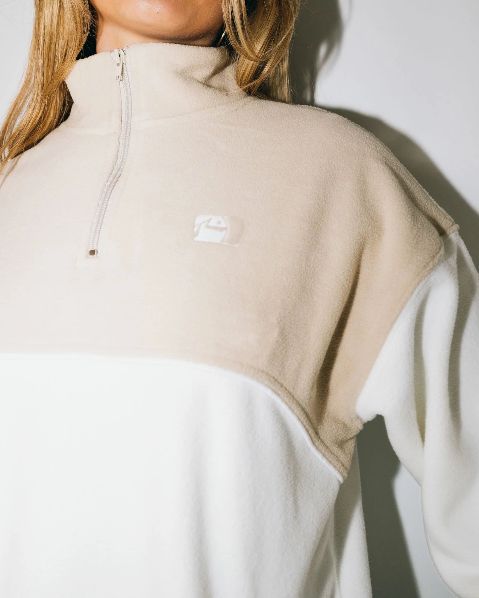 RUSTY TONAL DIVISION HALF ZIP POLAR FLEECE