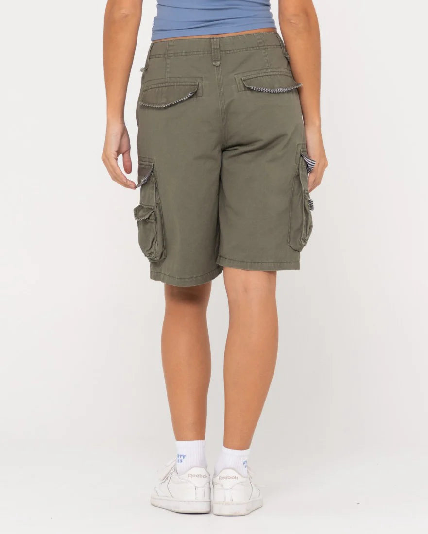 RUSTY TANK GIRL LOW RISE LOOSE FIT CARGO SHORT