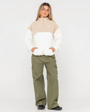 RUSTY TONAL DIVISION HALF ZIP POLAR FLEECE