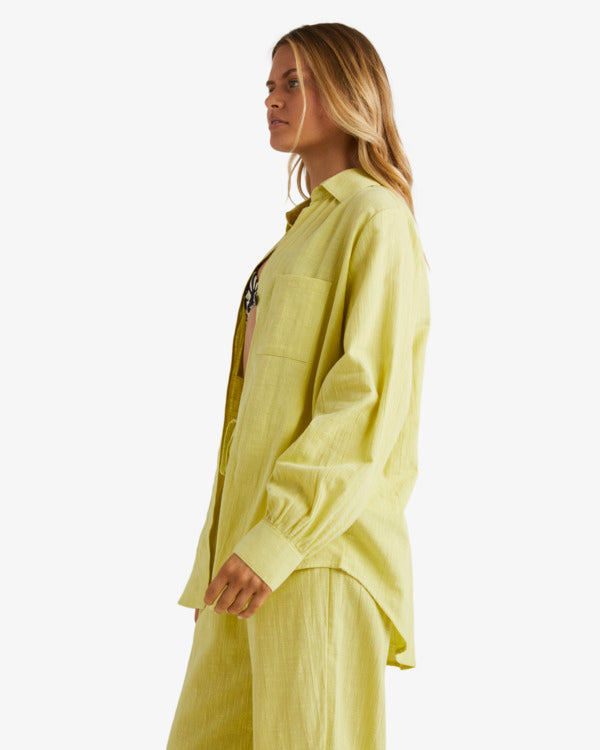 BILLABONG SOFT SWELL SHIRT CELERY GREEN