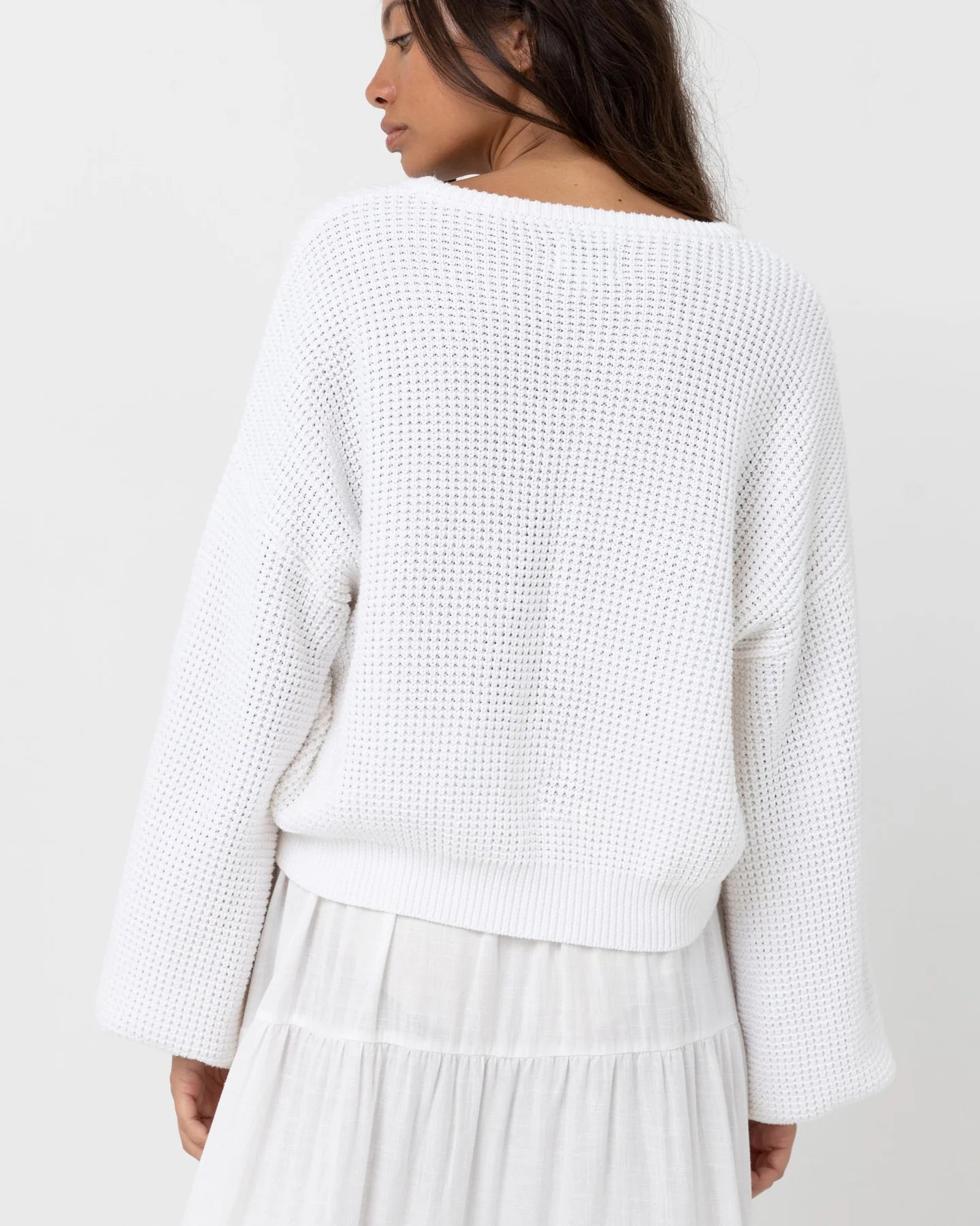 RHYTHM CLASSIC KNIT JUMPER - WHITE