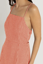 RHYTHM GINGHAM MINI DRESS