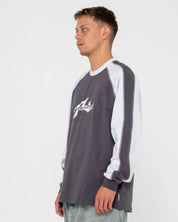 RUSTY FADE-R LONG SLEEVE TEE CARBON