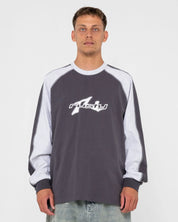 RUSTY FADE-R LONG SLEEVE TEE CARBON