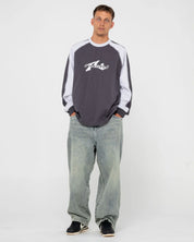 RUSTY FADE-R LONG SLEEVE TEE CARBON