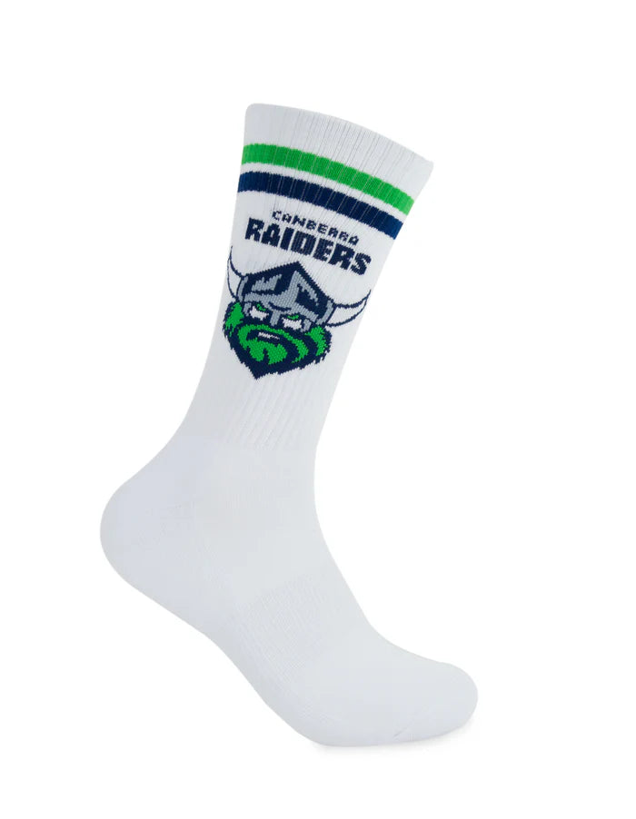NRL CANBERRA RAIDERS RETRO SNEAKER SOCK 2 PACK