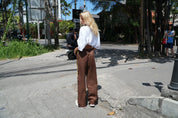 LUNA LANE THE KIMI PANTS CHOCOLATE