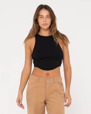 RUSTY VICKY CURVED CROP TANK