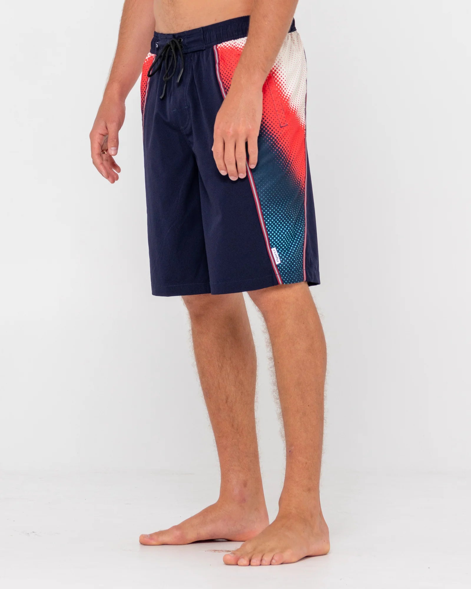 RUSTY V8 PRINTED ELASTIC BOARDSHORT