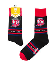 NRL SYDNEY ROOSTERS STRIPE ORGANIC COTTON SOCK