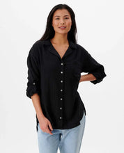 RIPCURL PREMIUM SURF BUTTON UP SHIRT BLACK