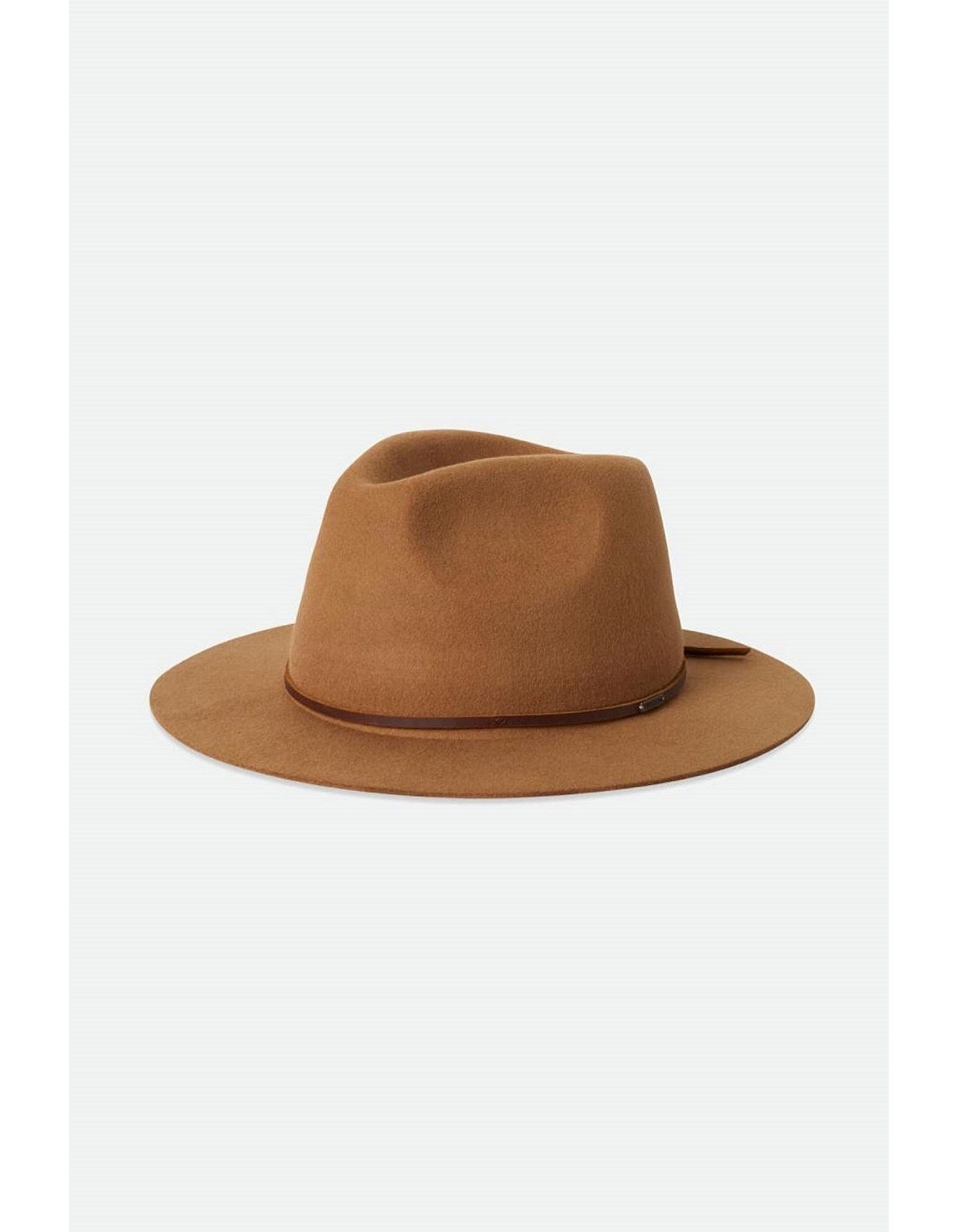 WESLEY PACKABLE FEDORA GOLDEN BROWN