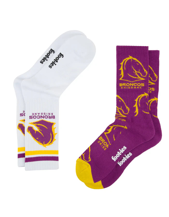 BRISBANE BRONCOS RETRO SNEAKER SOCK