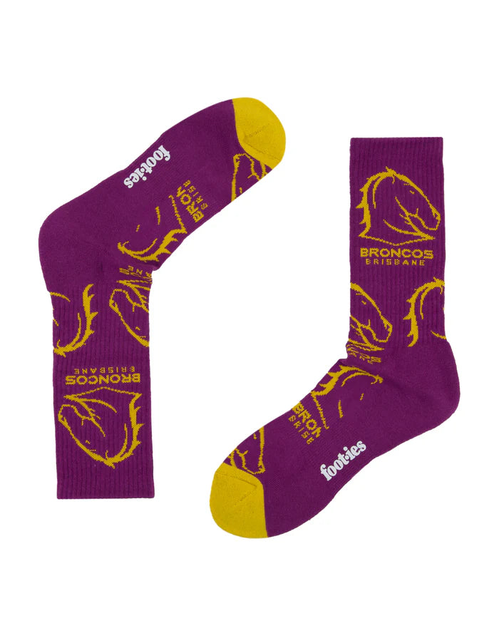 BRISBANE BRONCOS RETRO SNEAKER SOCK