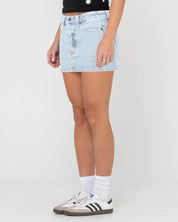 RUSTY MAVERICKS LOW RISE DENIM MINI SKIRT