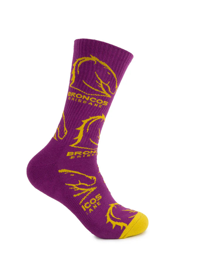 BRISBANE BRONCOS RETRO SNEAKER SOCK