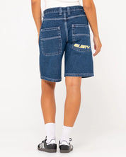 RUSTY FLIP MOMMY LOW RISE WIDE LEG DENIM SHORT