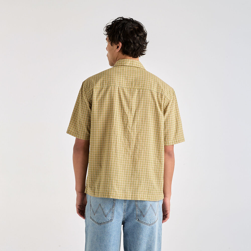 WRANGLER BOXCAR SHIRT TAN CHECK