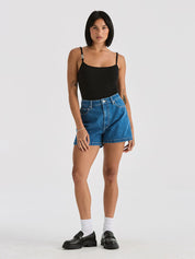 LEE HIGH RELAXED SHORT BLUE QUARTER