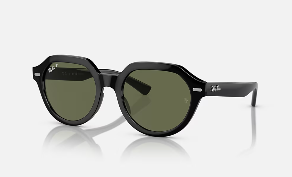 RAY BAN GINA BLACK W/ GREEN POLAR