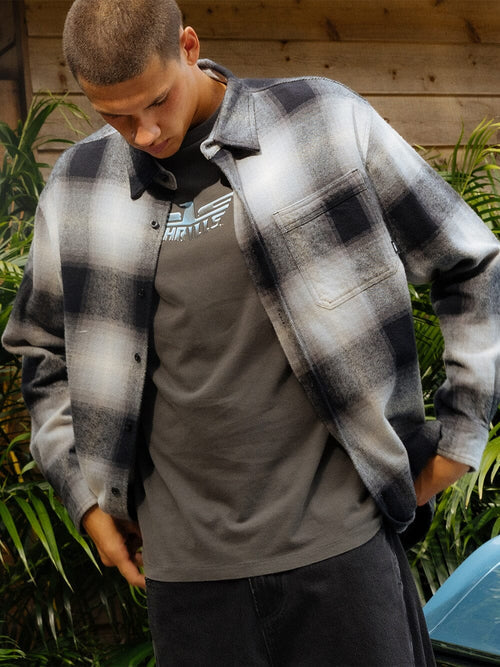 THRILLS BARRIO LONG SLEEVE FLANNEL SHIRT
