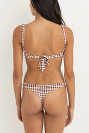 RHYTHM PARKER GINGHAM SKIMPY PANT MAHOGANY