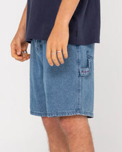 RUSTY DUNGAREE DENIM WALKSHORT MIDDY BLUE