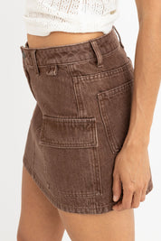 RHYTHM CARGO DENIM MINI SKIRT