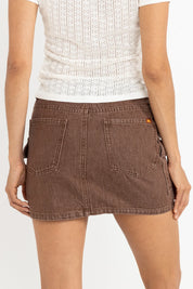 RHYTHM CARGO DENIM MINI SKIRT