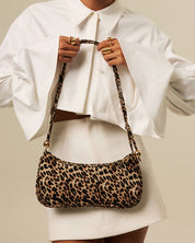 ROSABELLE SHOULDER BAG-LEOPARD SATIN