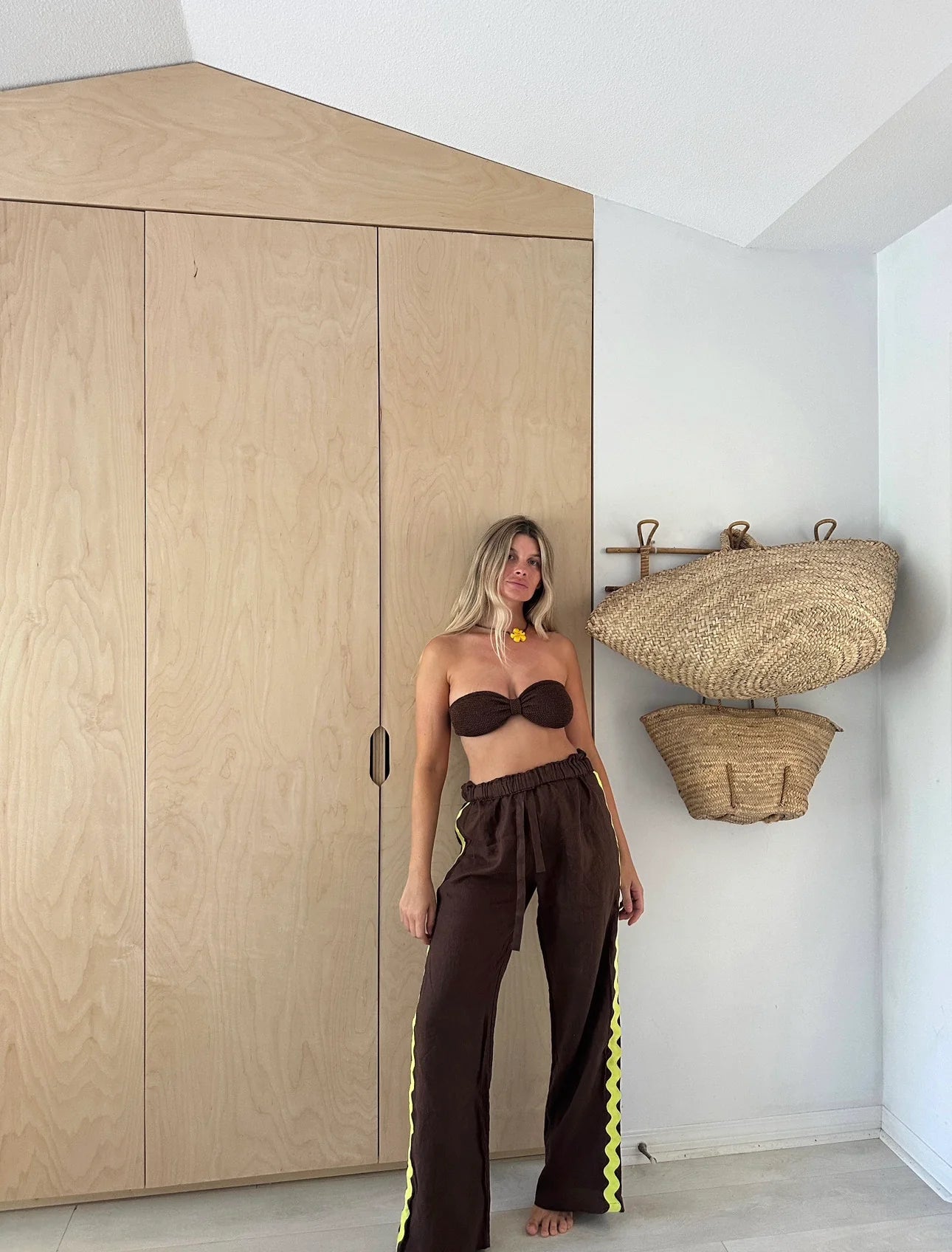 LUNA LANE THE KIMI PANTS CHOCOLATE
