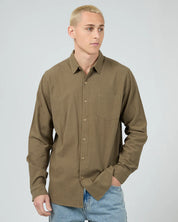 TEXTURE LS SHIRT - KHAK