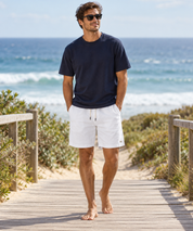 INDUSTRIE MARINA LINEN SHORTS - ANTIQUE WHITE