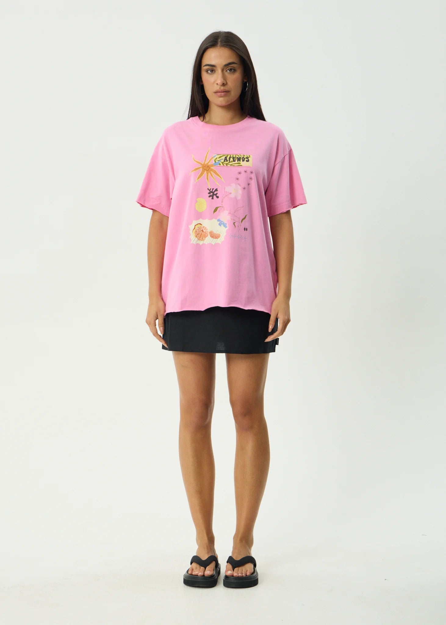 AFENDS AMALFI OVERSIZED TEE – RECYCLED COTTON GRAPHIC T-SHIRT BY ANOUK