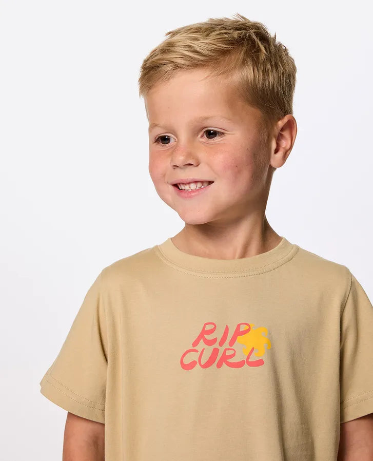 RIP CURL AOTS TY WILLIAMS ART TEE - BOY - KHAKI SAND
