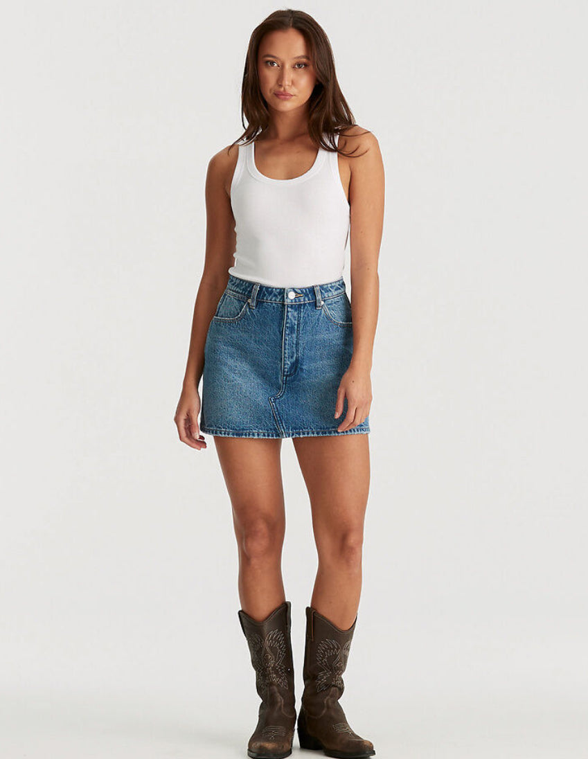 WRANGLER REPAIR MINI SKIRT DEEP OASIS