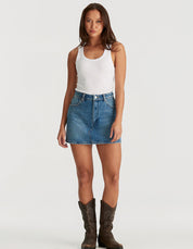 WRANGLER REPAIR MINI SKIRT DEEP OASIS