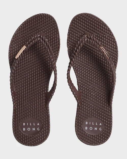 BILLABONG KICK BACK THONG SOLID - ESPRESSO