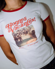 RUSTY BONNES VACANCES RINGER BABY TEE