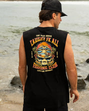 MAD HUEYS CAUGHT FK ALL SKULL | MUSCLE - BLACK