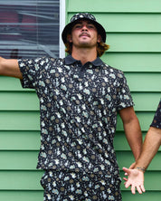 MAD HUEYS CROC CAPTAIN | SS PARTY POLO - VINTAGE BLACK