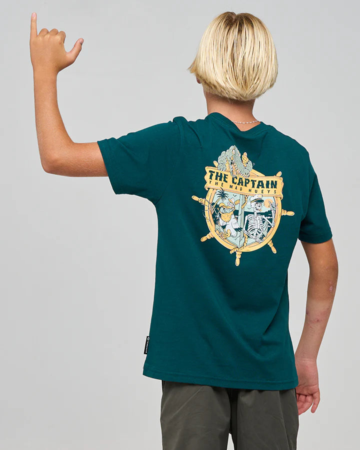 MAD HUEYS CROC CAPTAIN | YOUTH SS TEE - ATLANTIC