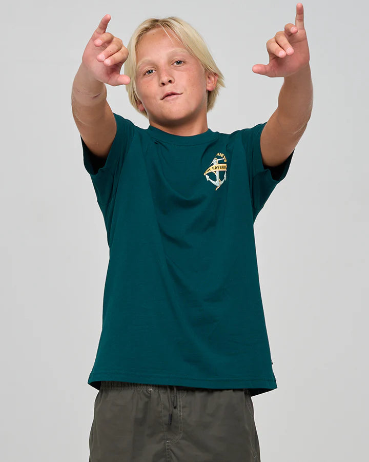 MAD HUEYS CROC CAPTAIN | YOUTH SS TEE - ATLANTIC