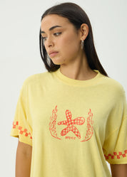 AFENDS CALDA OVERSIZED TEE – HEMP COTTON GRAPHIC T-SHIRT IN NATURAL