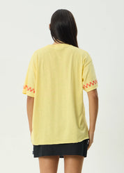 AFENDS CALDA OVERSIZED TEE – HEMP COTTON GRAPHIC T-SHIRT IN NATURAL