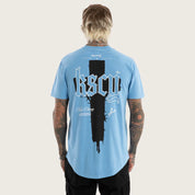 KSCY CHURCH DUAL CURVED TEE - PIGMENT BLISSFUL BLUE